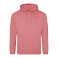 Dusty Rose - Front - Awdis Unisex College Hooded Sweatshirt - Hoodie