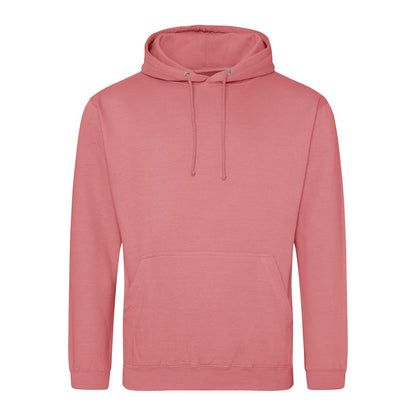 Dusty Rose - Front - Awdis Unisex College Hooded Sweatshirt - Hoodie