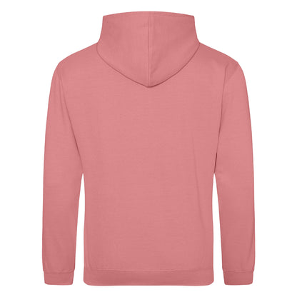 Dusty Rose - Back - Awdis Unisex College Hooded Sweatshirt - Hoodie