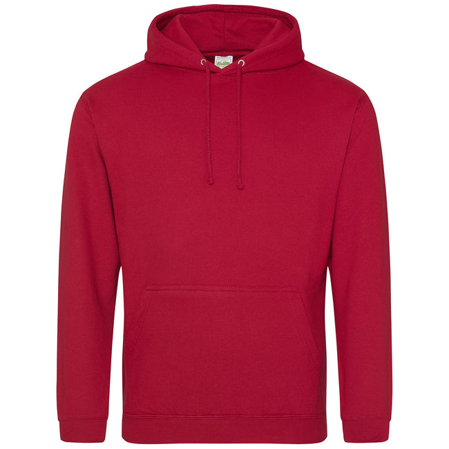 Fire Red - Front - Awdis Unisex College Hooded Sweatshirt - Hoodie