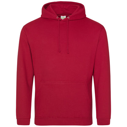 Fire Red - Front - Awdis Unisex College Hooded Sweatshirt - Hoodie