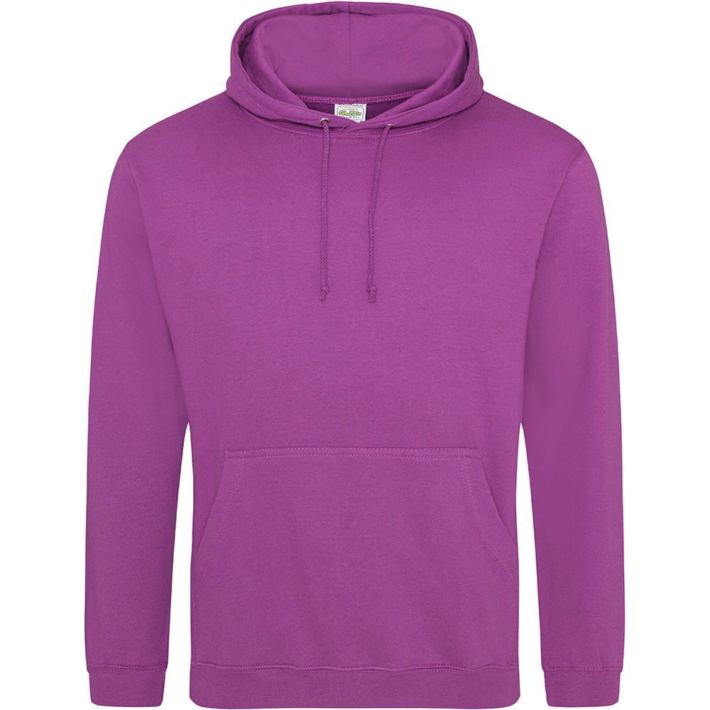 Magenta Magic - Front - Awdis Unisex College Hooded Sweatshirt - Hoodie