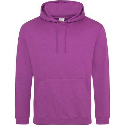 Magenta Magic - Front - Awdis Unisex College Hooded Sweatshirt - Hoodie