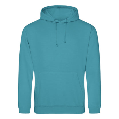 Lagoon Blue - Front - Awdis Unisex College Hooded Sweatshirt - Hoodie
