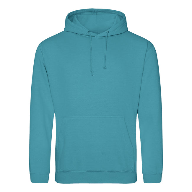 Lagoon Blue - Front - Awdis Unisex College Hooded Sweatshirt - Hoodie