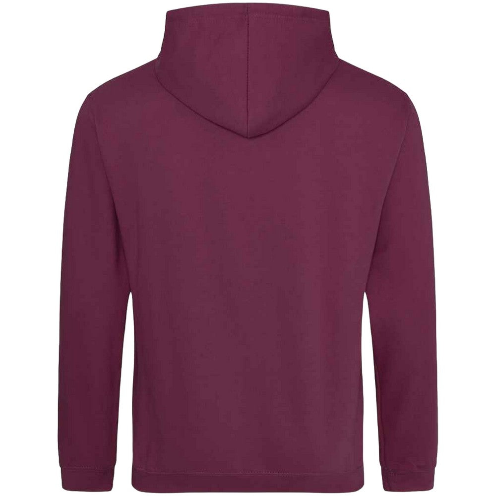 Burgundy Smoke - Back - Awdis Unisex College Hooded Sweatshirt - Hoodie
