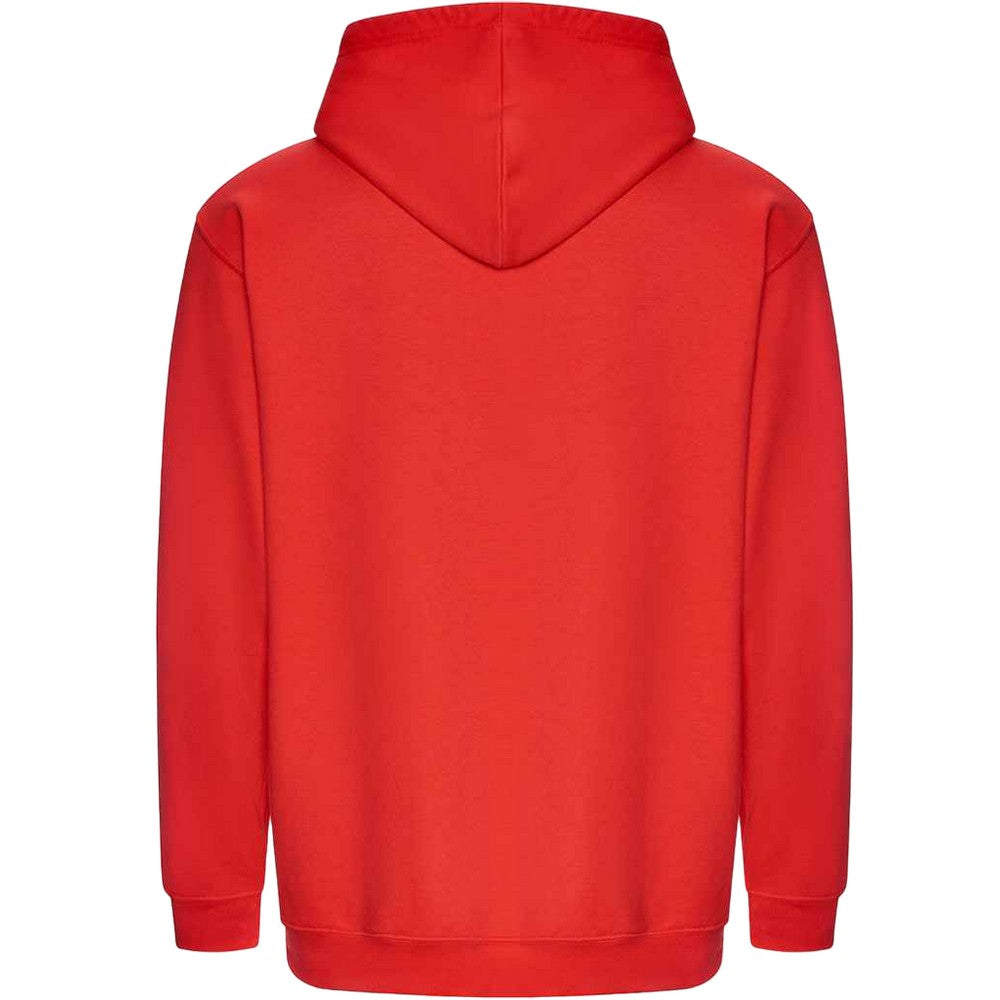 Soft Red - Back - Awdis Unisex College Hooded Sweatshirt - Hoodie