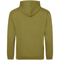 Khaki Green - Back - Awdis Unisex College Hooded Sweatshirt - Hoodie