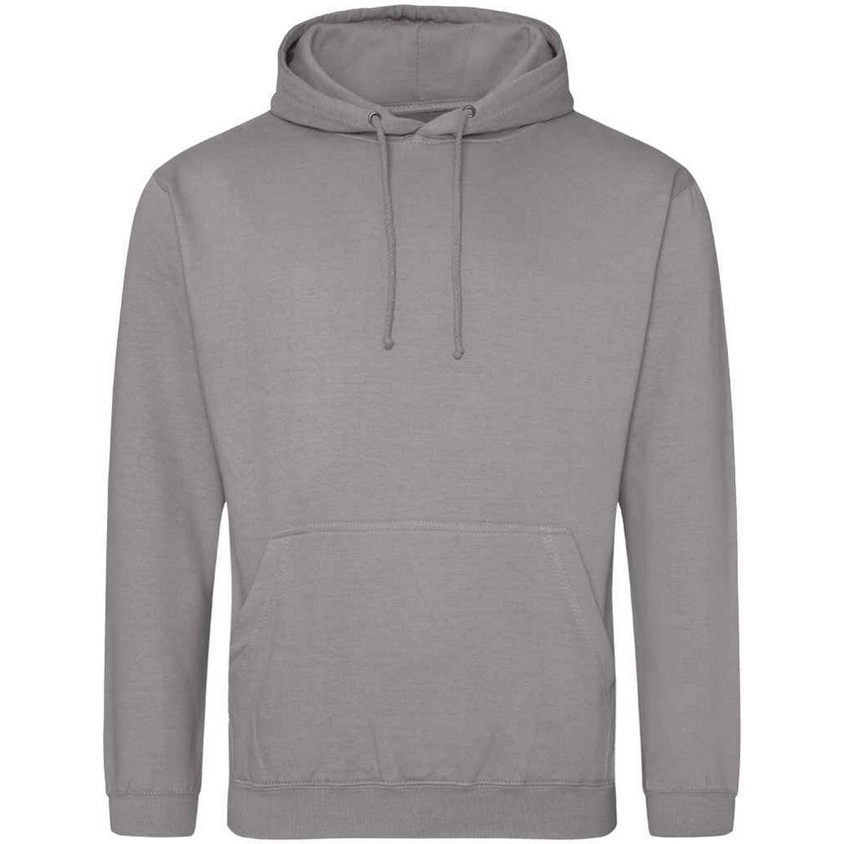 Platinum Grey - Front - Awdis Unisex College Hooded Sweatshirt - Hoodie