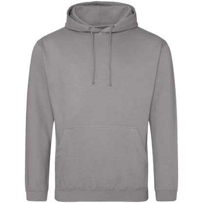 Platinum Grey - Front - Awdis Unisex College Hooded Sweatshirt - Hoodie