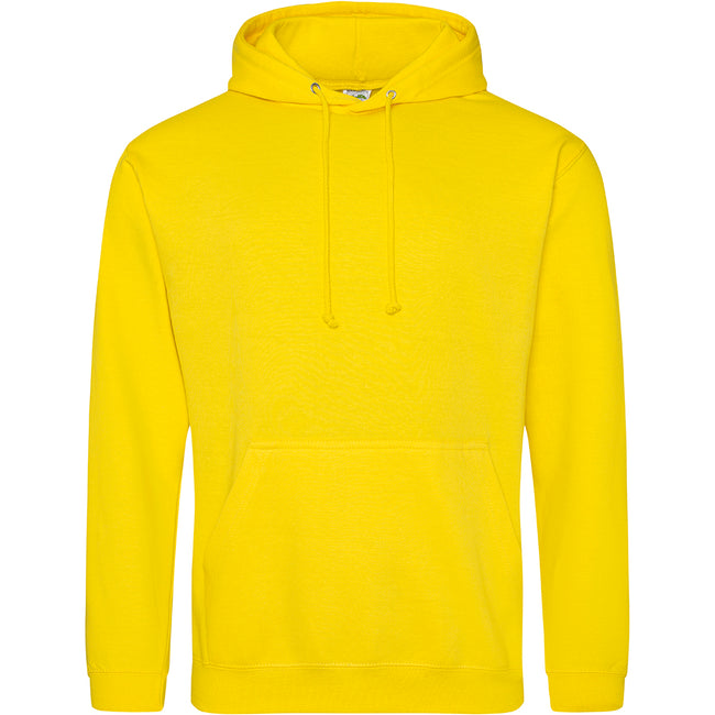 Sun Yellow - Front - Awdis Unisex College Hooded Sweatshirt - Hoodie