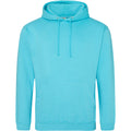 Turquoise Surf - Front - Awdis Unisex College Hooded Sweatshirt - Hoodie