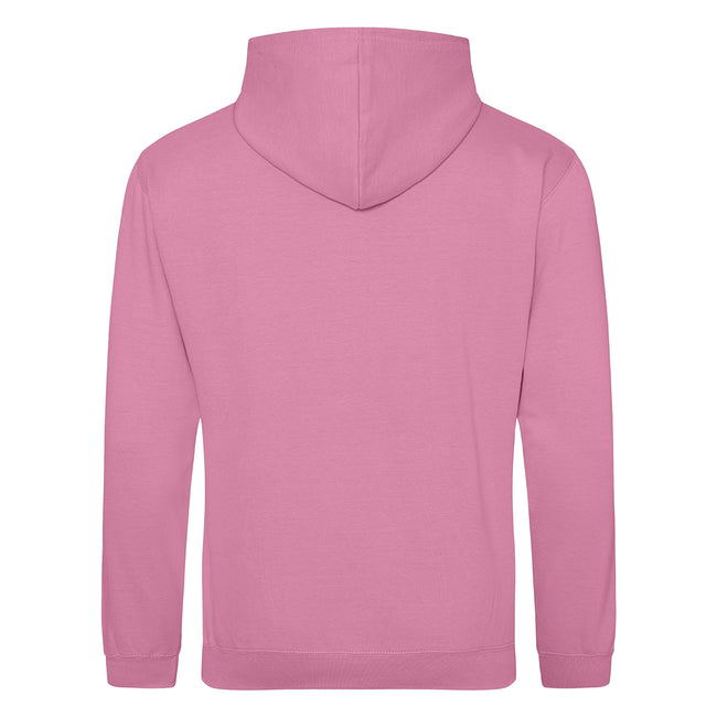 Candyfloss Pink - Back - Awdis Unisex College Hooded Sweatshirt - Hoodie