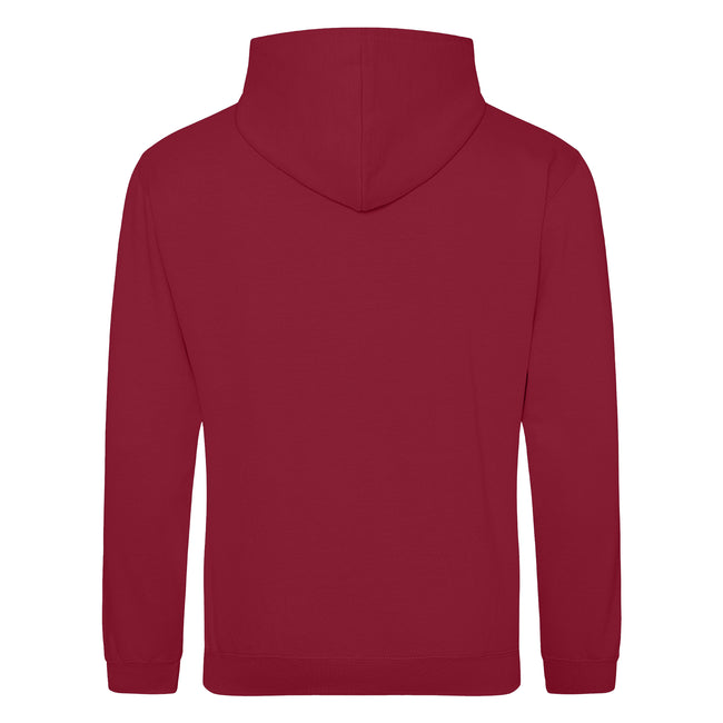 Cranberry - Back - Awdis Unisex College Hooded Sweatshirt - Hoodie
