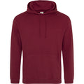 Burgundy - Front - Awdis Unisex College Hooded Sweatshirt - Hoodie