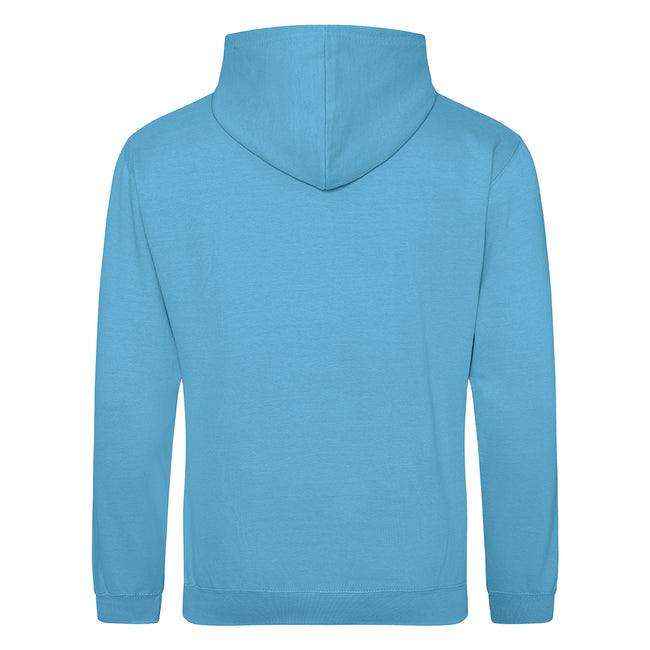 Hawaiian Blue - Back - Awdis Unisex College Hooded Sweatshirt - Hoodie