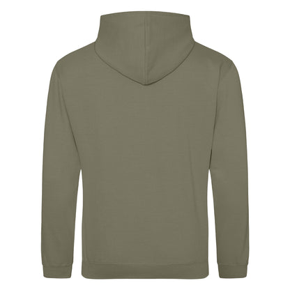 Olive Green - Back - Awdis Unisex College Hooded Sweatshirt - Hoodie