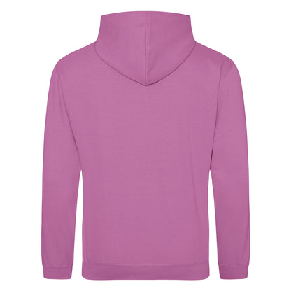 Pinky Purple - Back - Awdis Unisex College Hooded Sweatshirt - Hoodie