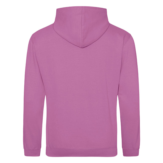 Pinky Purple - Back - Awdis Unisex College Hooded Sweatshirt - Hoodie