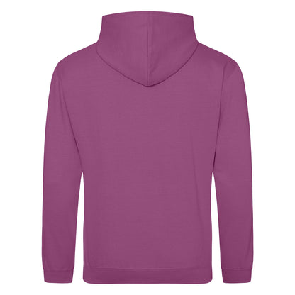 Plum - Back - Awdis Unisex College Hooded Sweatshirt - Hoodie