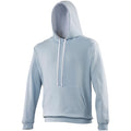 Sky - Arctic White - Front - Awdis Varsity Hooded Sweatshirt - Hoodie