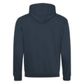 New French Navy-Sky Blue - Back - Awdis Varsity Hooded Sweatshirt - Hoodie