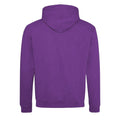 Purple - Sun Yellow - Back - Awdis Varsity Hooded Sweatshirt - Hoodie