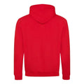Fire Red- Arctic White - Back - Awdis Varsity Hooded Sweatshirt - Hoodie