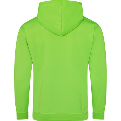 Electric Green - Back - Awdis Unisex Electric Hooded Sweatshirt - Hoodie