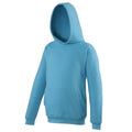 Hawaiian Blue - Front - Awdis Kids Unisex Hooded Sweatshirt - Hoodie - Schoolwear