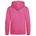 Hot Pink - Back - Awdis Kids Unisex Hooded Sweatshirt - Hoodie - Schoolwear