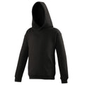 Jet Black - Front - Awdis Kids Unisex Hooded Sweatshirt - Hoodie - Schoolwear