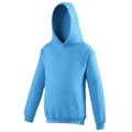 Sapphire Blue - Front - Awdis Kids Unisex Hooded Sweatshirt - Hoodie - Schoolwear