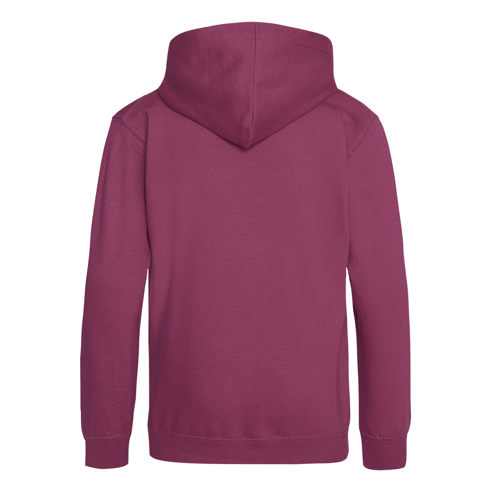 Burgundy - Back - Awdis Kids Unisex Hooded Sweatshirt - Hoodie - Schoolwear