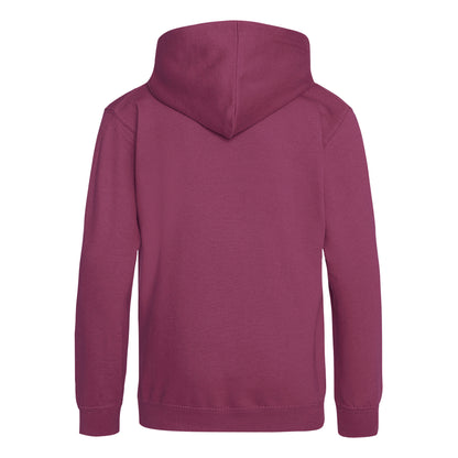 Burgundy - Back - Awdis Kids Unisex Hooded Sweatshirt - Hoodie - Schoolwear