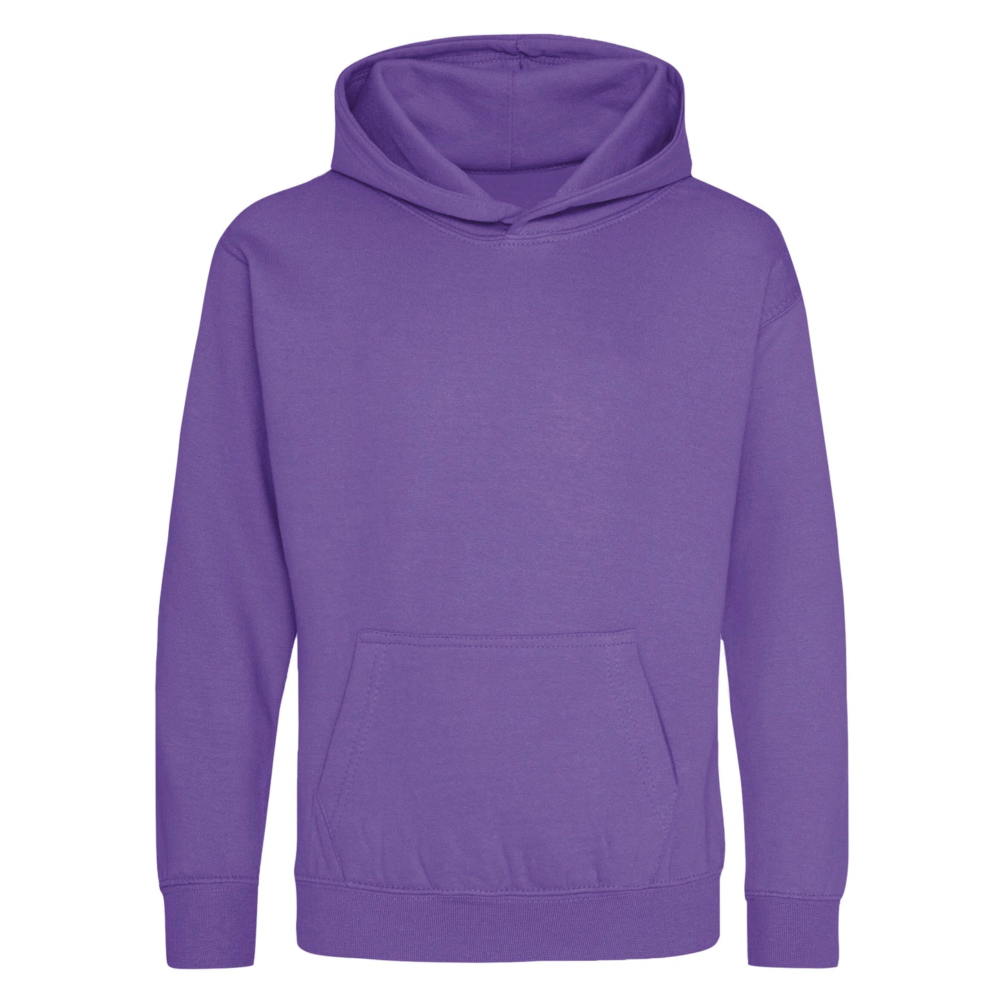 Purple - Front - Awdis Kids Unisex Hooded Sweatshirt - Hoodie - Schoolwear