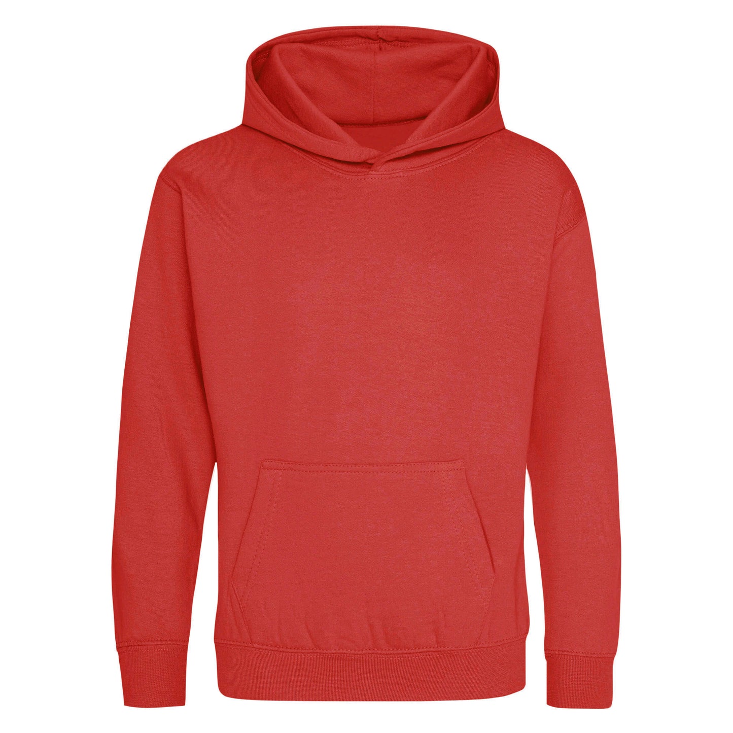 Fire Red - Front - Awdis Kids Unisex Hooded Sweatshirt - Hoodie - Schoolwear