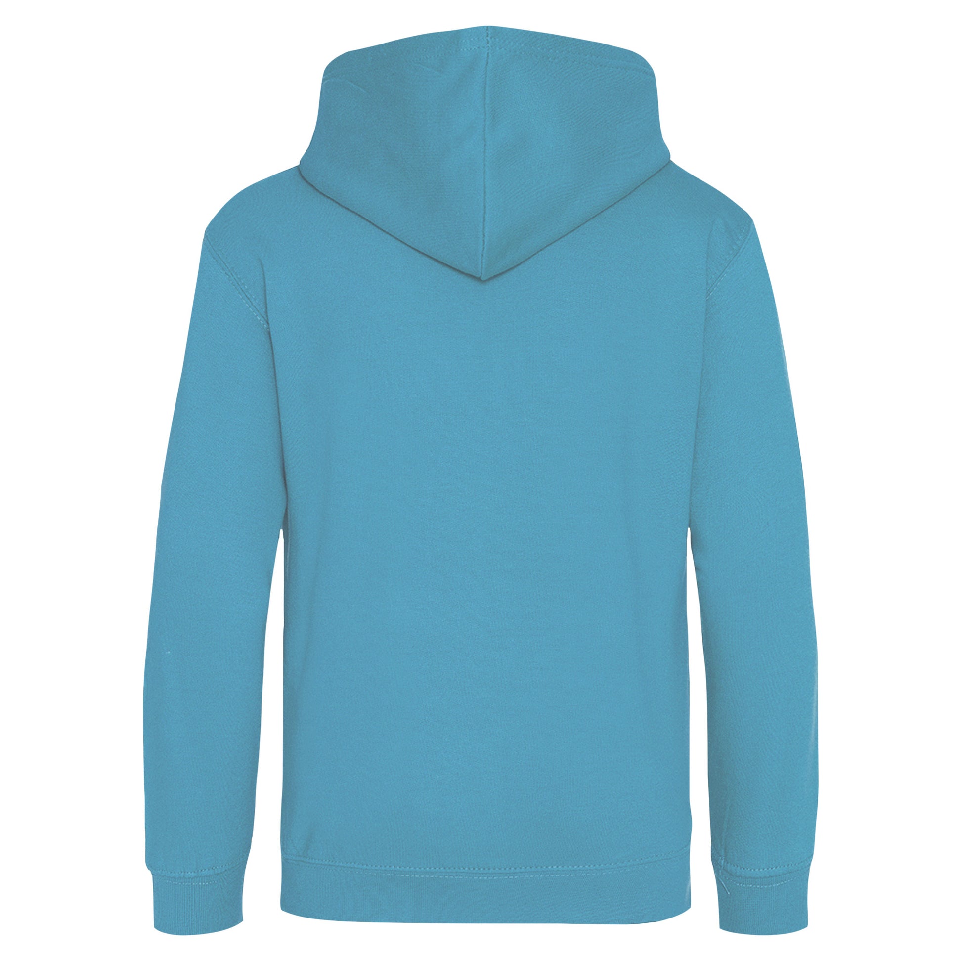 Hawaiian Blue - Back - Awdis Kids Unisex Hooded Sweatshirt - Hoodie - Schoolwear