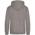 Platinum Grey - Back - Awdis Kids Unisex Hooded Sweatshirt - Hoodie - Schoolwear