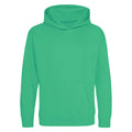 Kelly Green - Front - Awdis Kids Unisex Hooded Sweatshirt - Hoodie - Schoolwear