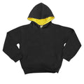 Jet Black - Gold - Front - Awdis Kids Varsity Hooded Sweatshirt - Hoodie - Schoolwear