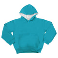 Sapphire Blue - Heather Grey - Front - Awdis Kids Varsity Hooded Sweatshirt - Hoodie - Schoolwear