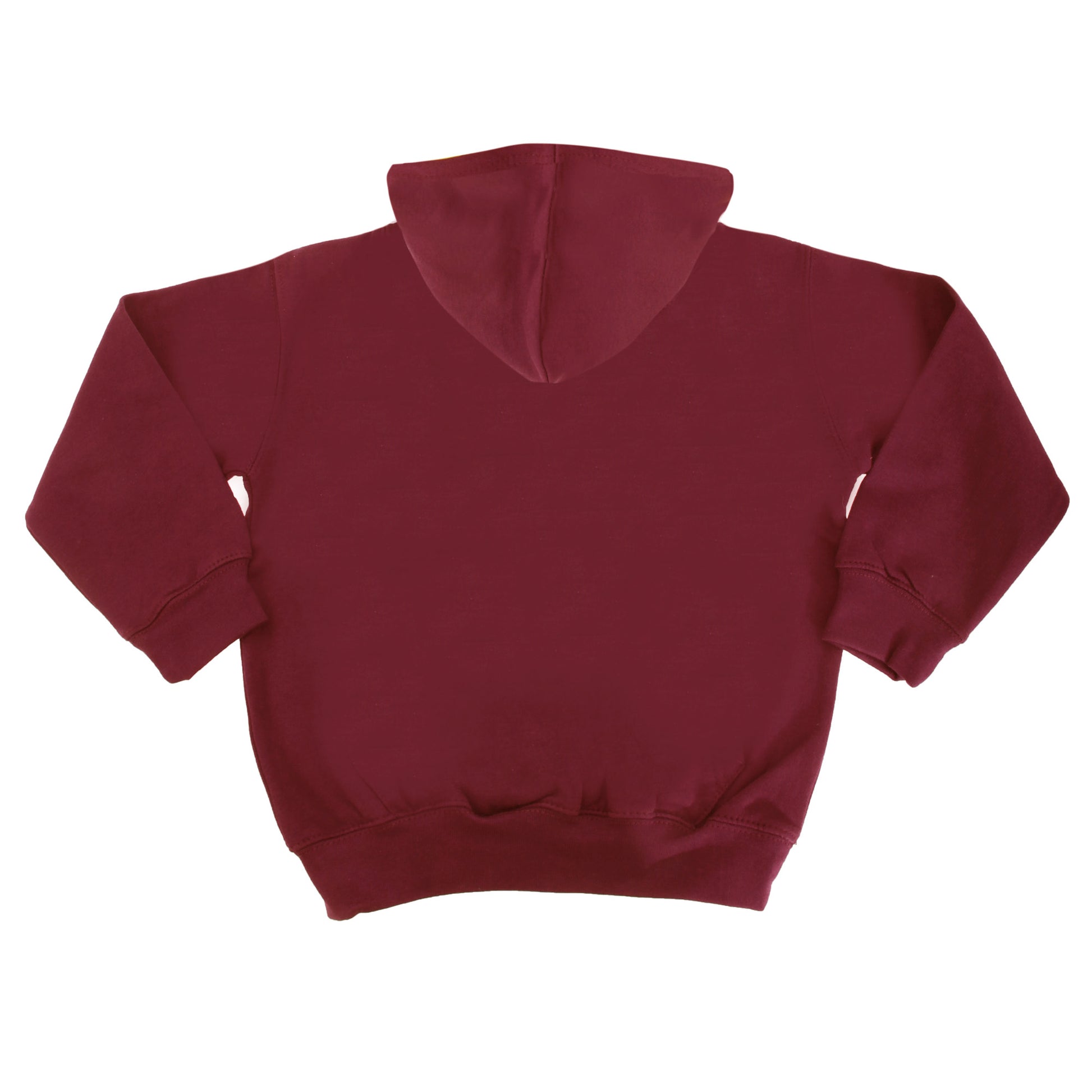 Burgundy-Gold - Back - Awdis Kids Varsity Hooded Sweatshirt - Hoodie - Schoolwear