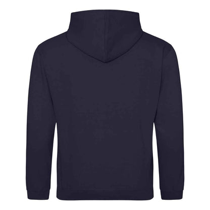 New French Navy-Fire Red - Back - Awdis Kids Varsity Hooded Sweatshirt - Hoodie - Schoolwear