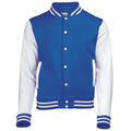 Royal Blue - White - Front - Awdis Unisex Varsity Jacket