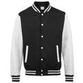 Jet Black- Heather Grey - Front - Awdis Unisex Varsity Jacket