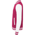 Hot Pink - White - Back - Awdis Unisex Varsity Jacket