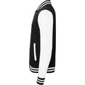 Jet Black - White - Back - Awdis Unisex Varsity Jacket
