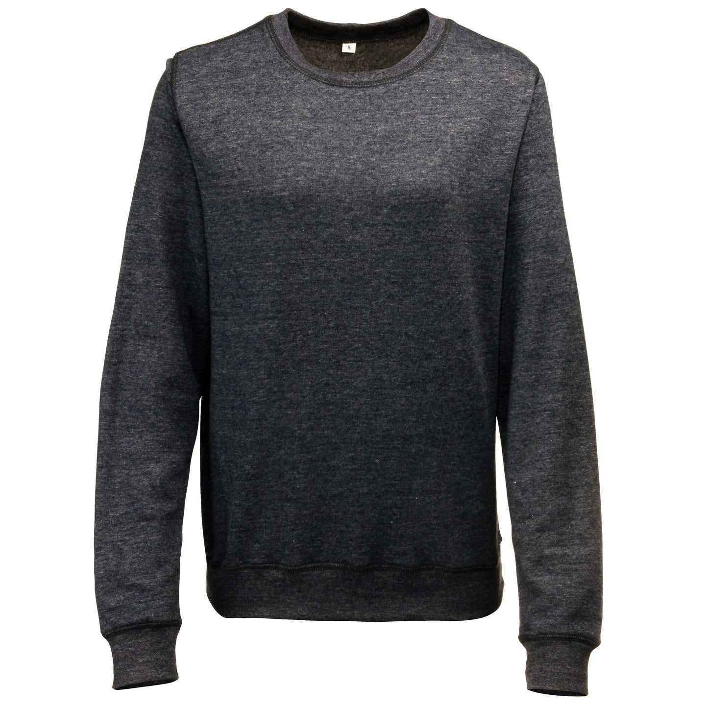 Black Heather - Front - Awdis Girlie Womens Heather Lightweight Crew Neck Sweatshirt