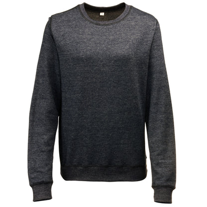 Black Heather - Front - Awdis Girlie Womens Heather Lightweight Crew Neck Sweatshirt
